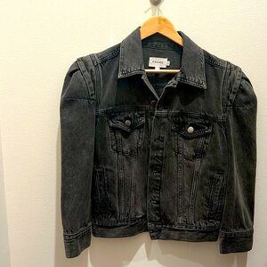 BLACK/GRAY FRAME DENIM JACKET
